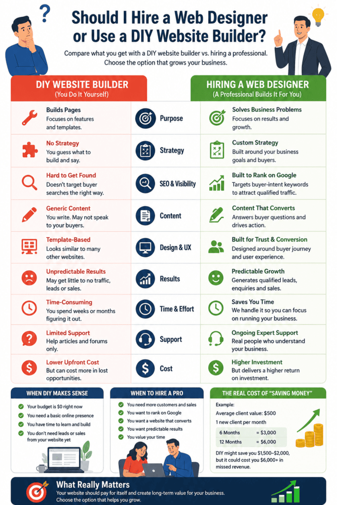 Should I Hire a Web Designer or Use a DIY Website Builder