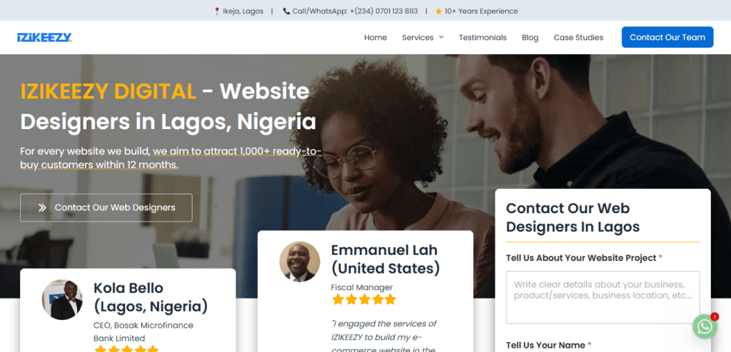 Website Designers in Ikeja Lagos Nigeria - Izikeezy Digital